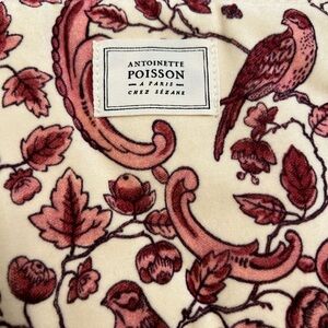 Sézane x Antoinette Poisson Bird and Floral Print Pouch